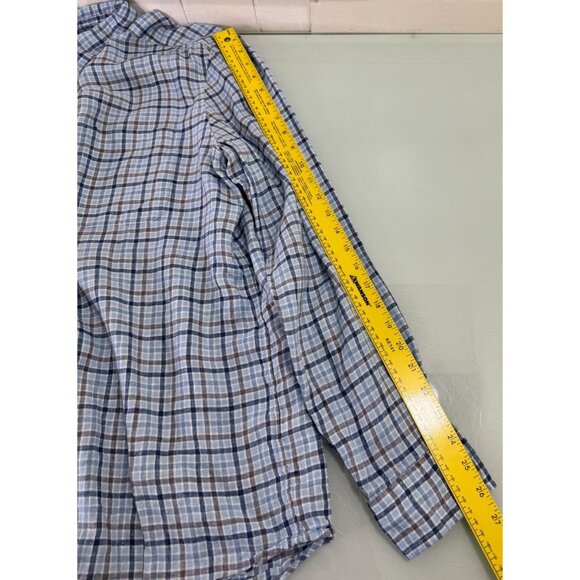 Vineyard Vines Classic Fit Shirt Mens XL 100% Linen Windowpane Plaid Preppy - Picture 6 of 6